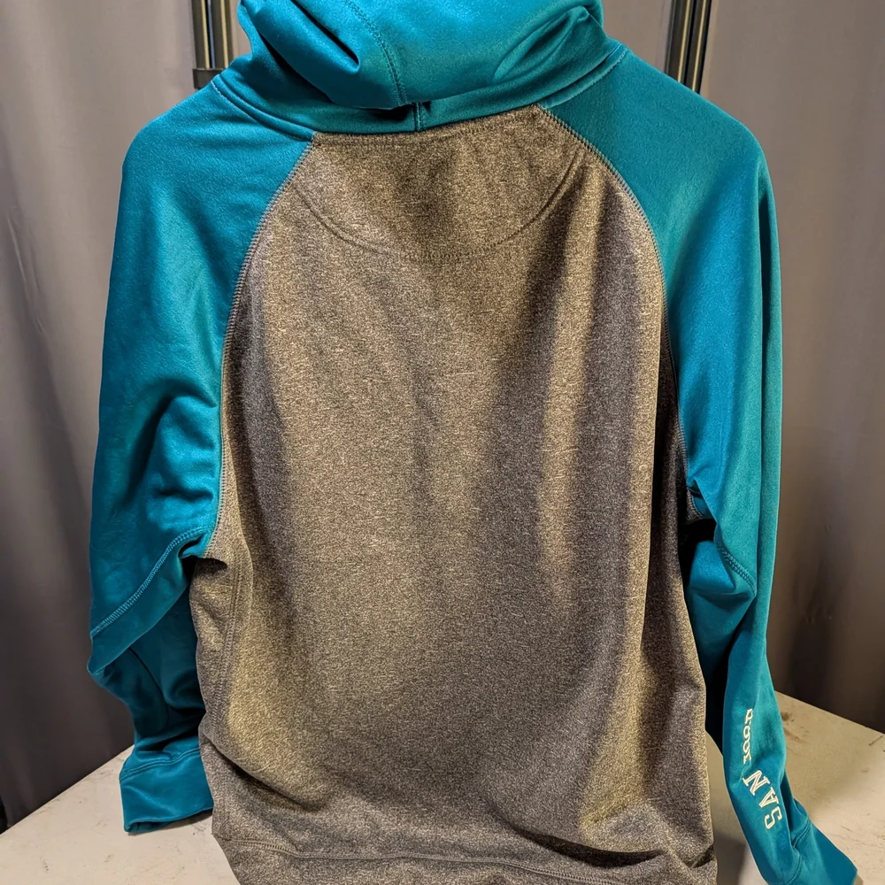 NHL San Jose Sharks Teal and Gray Hoodie Large - Picture 10 of 13